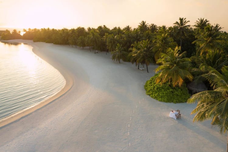 Private Beach Dinner aerial